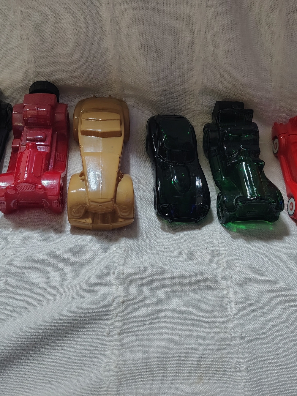 Avon Toy Car Collection – Red, Tan, Black, Green Vehicles
